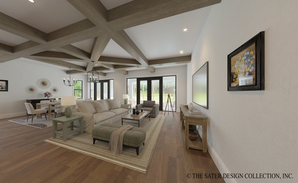 Interior - Family Room for Farmhouse House Plan #930-553 - 3 bed, 3.5 bath