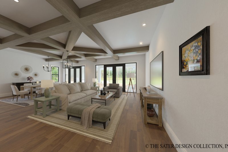 Dream House Plan - Interior - Family Room for Farmhouse House Plan #930-553 - 3 bed, 3.5 bath