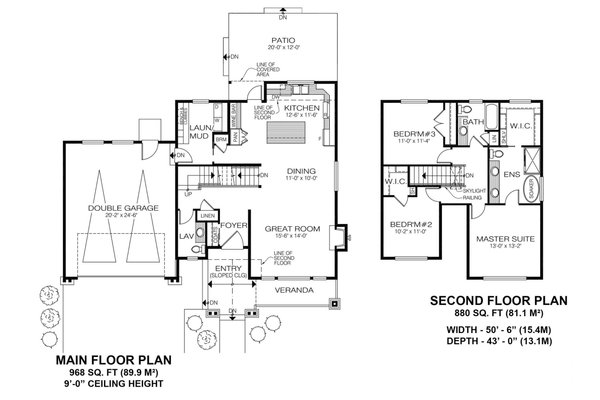 Craftsman Floor Plan - Other Floor Plan #1100-35