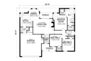 European Style House Plan - 3 Beds 2 Baths 1495 Sq/Ft Plan #40-349 