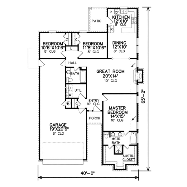 Traditional Floor Plan - Main Floor Plan #65-373