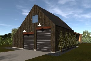 Exterior - Rear Elevation for Modern House Plan #933-13 - 1 bed, 1 bath