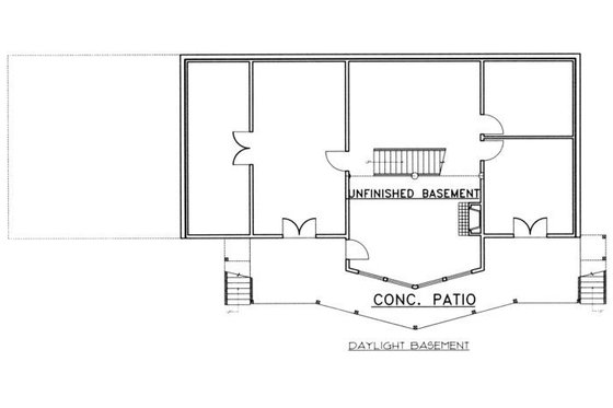 Floor Plan - Lower Floor for Craftsman House Plan #117-472 - 3 bed, 2.5 bath