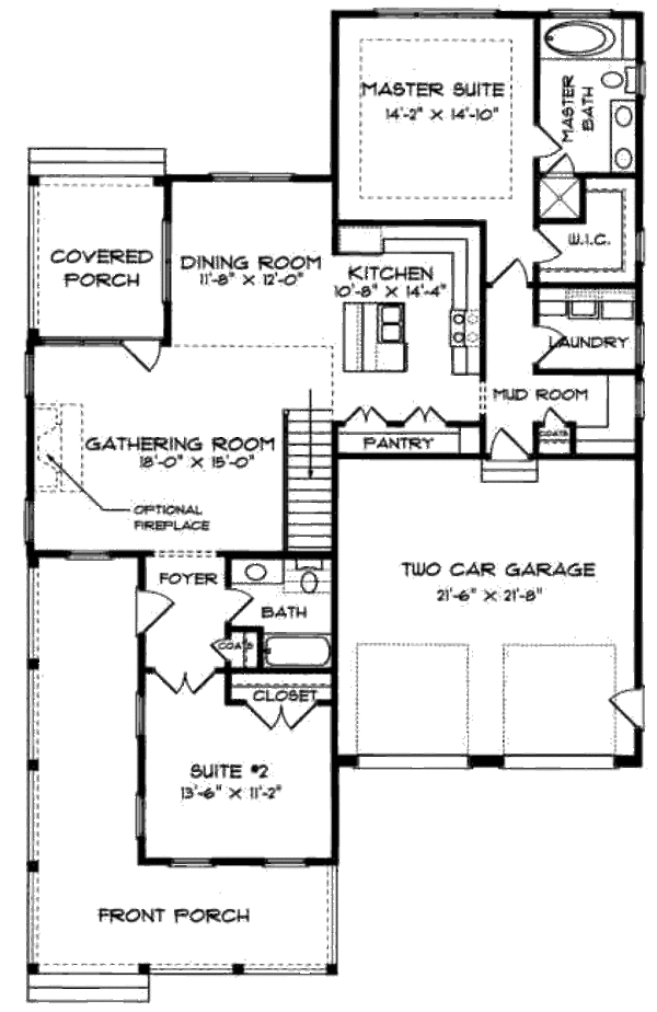House Plan Design - Victorian Floor Plan - Main Floor Plan #413-791