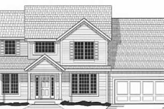 Exterior - Front Elevation for Traditional House Plan #67-508 - 4 bed, 2.5 bath