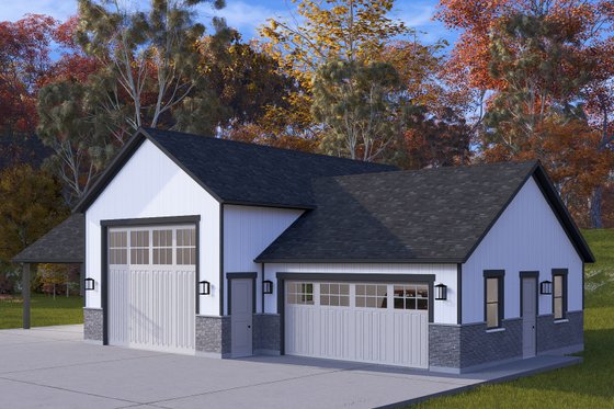 Exterior - Front Elevation 3 for Farmhouse House Plan #1060-322, 0 bath