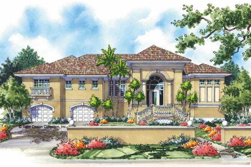 Architectural House Design - Mediterranean Exterior - Front Elevation Plan #930-150