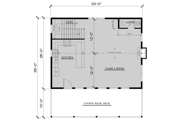 Cabin Floor Plan - Upper Floor Plan #123-119