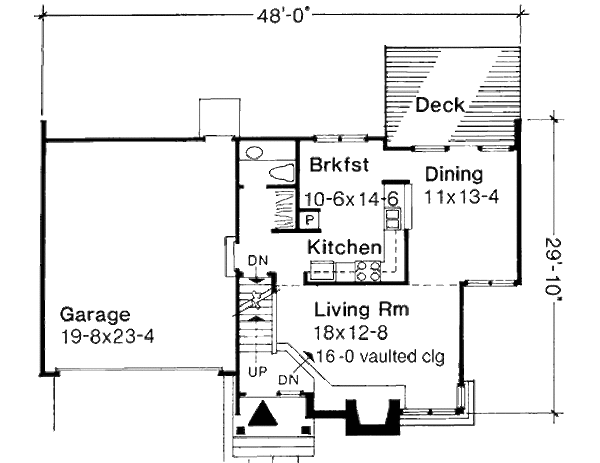 Modern Floor Plan - Main Floor Plan #320-124