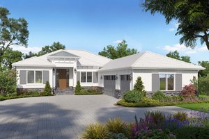 Ranch Exterior - Front Elevation Plan #938-114