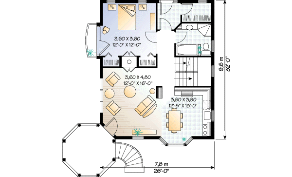 Victorian Floor Plan - Main Floor Plan #23-219