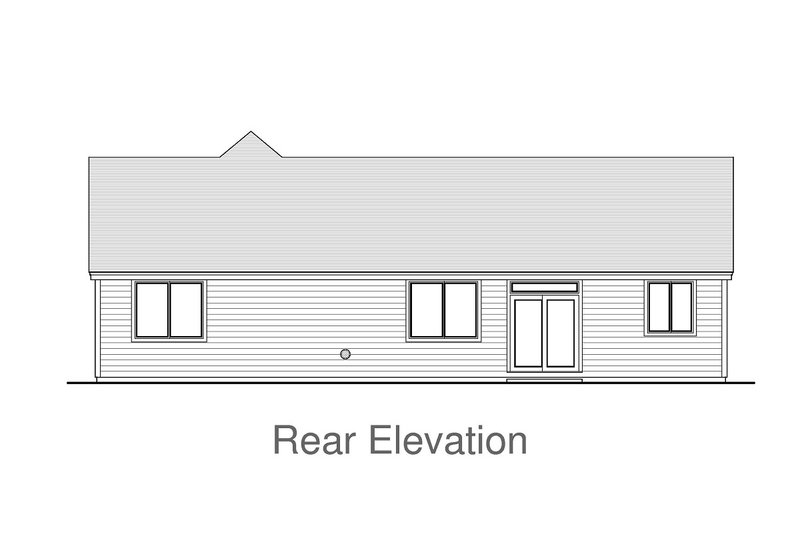 House Plan Design - Exterior - Rear Elevation for Craftsman House Plan #53-657 - 3 bed, 2.5 bath
