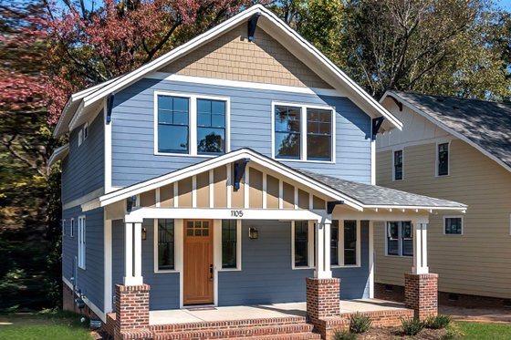 Exterior - Front Elevation 3 for Craftsman House Plan #461-35 - 4 bed, 2.5 bath