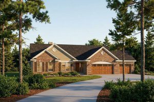 Ranch Exterior - Front Elevation Plan #22-527