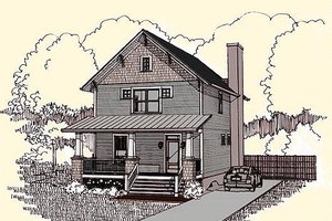 Dream House Plan - Craftsman Exterior - Front Elevation Plan #79-273