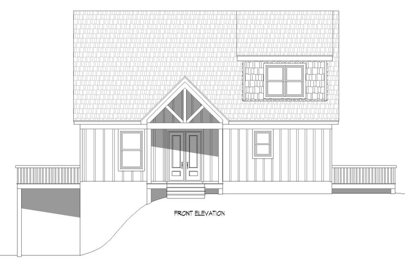 House Blueprint - Exterior - Front Elevation 3 for Southern House Plan #932-819 - 4 bed, 3.5 bath
