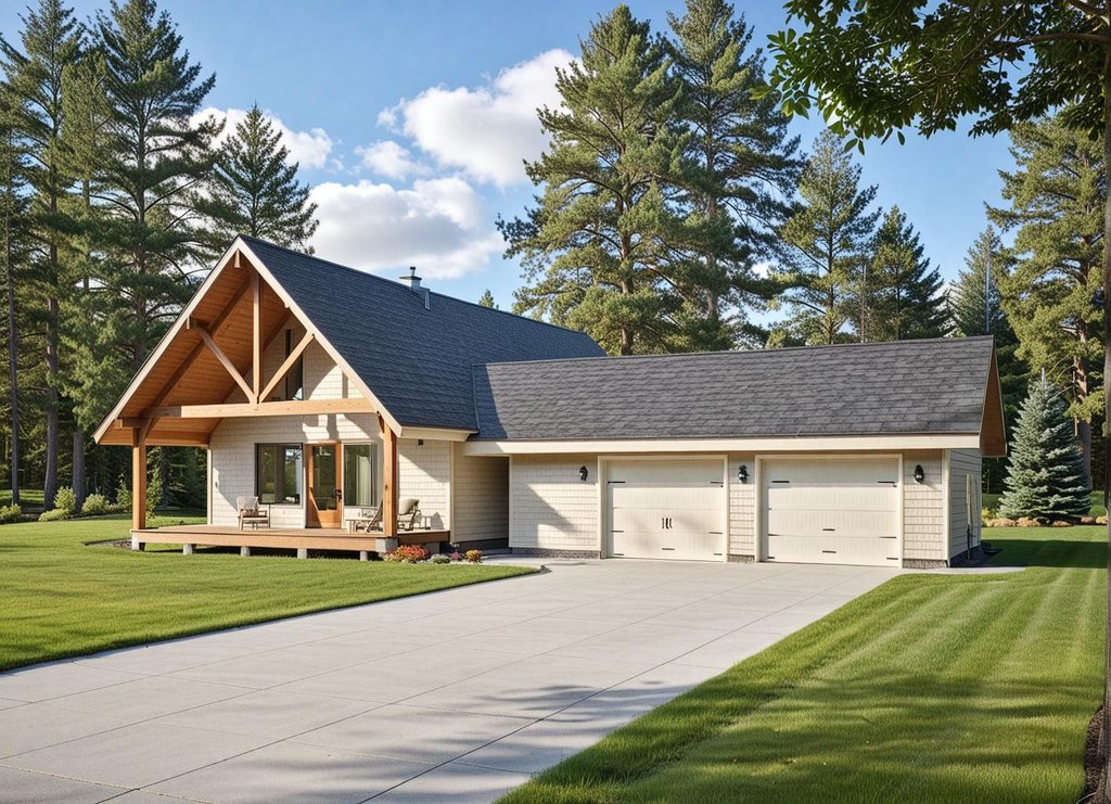 Exterior - Front Elevation 2 for Country House Plan #117-450 - 2 bed, 2 bath