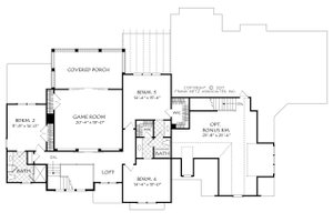 Floor Plan - Upper Floor for Traditional House Plan #927-993 - 5 bed, 4.5 bath