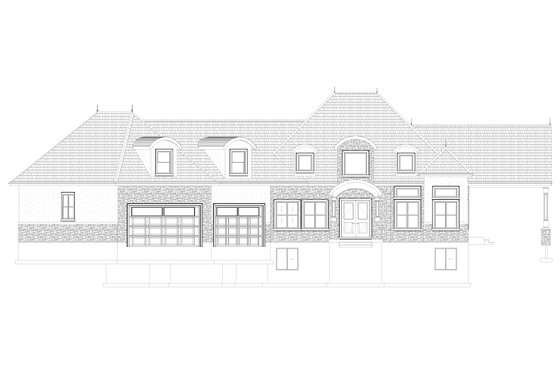 Exterior - Front Elevation 5 for European House Plan #1060-278 - 3 bed, 2.5 bath