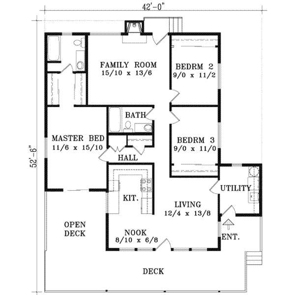 Country Floor Plan - Main Floor Plan #1-1243