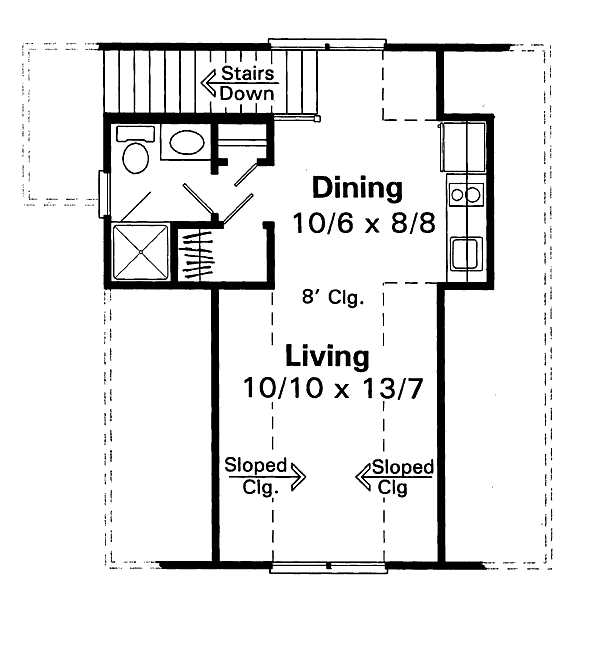 House Blueprint - Traditional Floor Plan - Upper Floor Plan #41-101