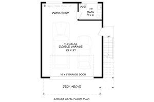 Floor Plan - Main Floor for Contemporary House Plan #932-751 - 2 bed, 1.5 bath