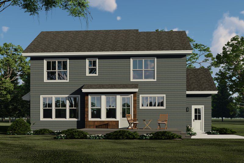 Home Plan - Exterior - Rear Elevation 1 for Craftsman House Plan #51-1199 - 3 bed, 2.5 bath