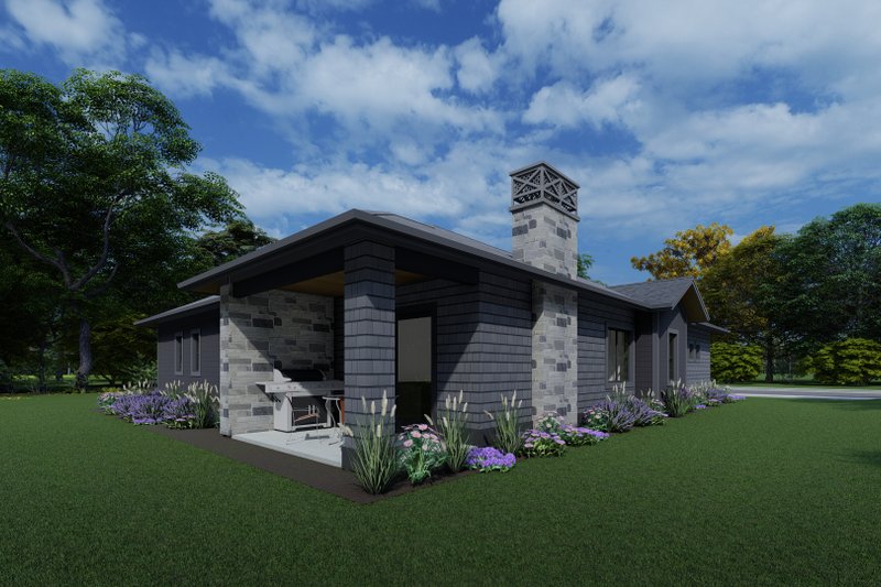 House Plan Design - Exterior - Other Elevation 3 for Cottage House Plan #1069-27 - 2 bed, 2.5 bath
