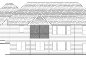 Exterior - Rear Elevation for Ranch House Plan #51-497 - 3 bed, 2.5 bath