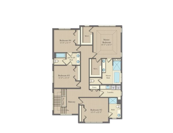 Farmhouse Floor Plan - Upper Floor Plan #1057-33