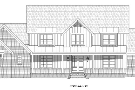 Exterior - Front Elevation 3 for Farmhouse House Plan #932-723 - 4 bed, 4 bath