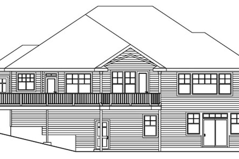 Home Plan - Exterior - Rear Elevation for Traditional House Plan #124-620 - 3 bed, 3 bath