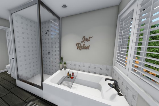 Interior - Master Bathroom 2 for Traditional House Plan #1060-37 - 3 bed, 2.5 bath