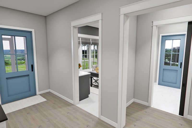 House Blueprint - Interior - Entry for Farmhouse House Plan #51-1276 - 4 bed, 3.5 bath
