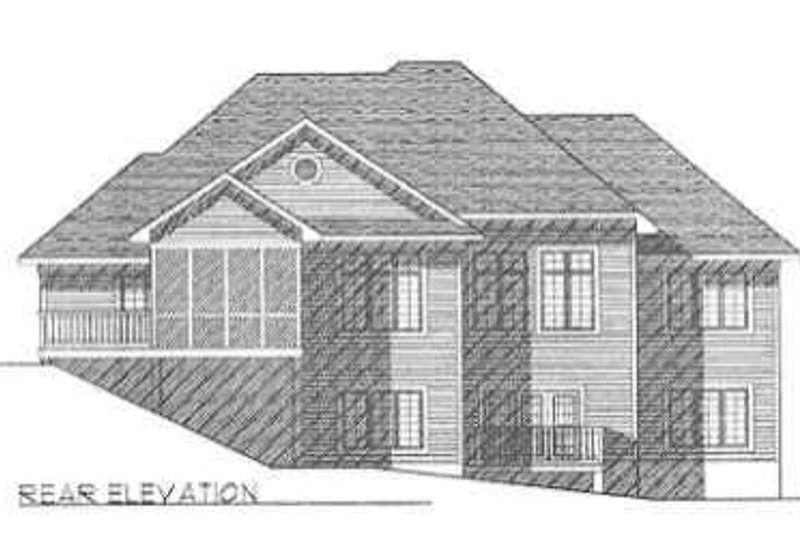 House Plan Design - Exterior - Rear Elevation for Traditional House Plan #70-339 - 3 bed, 2 bath