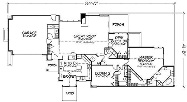 Dream House Plan - Traditional Floor Plan - Main Floor Plan #320-440