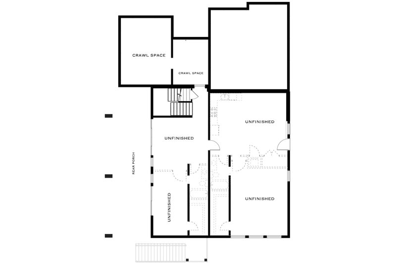 House Blueprint - Floor Plan - Lower Floor for Contemporary House Plan #1101-63 - 3 bed, 3.5 bath