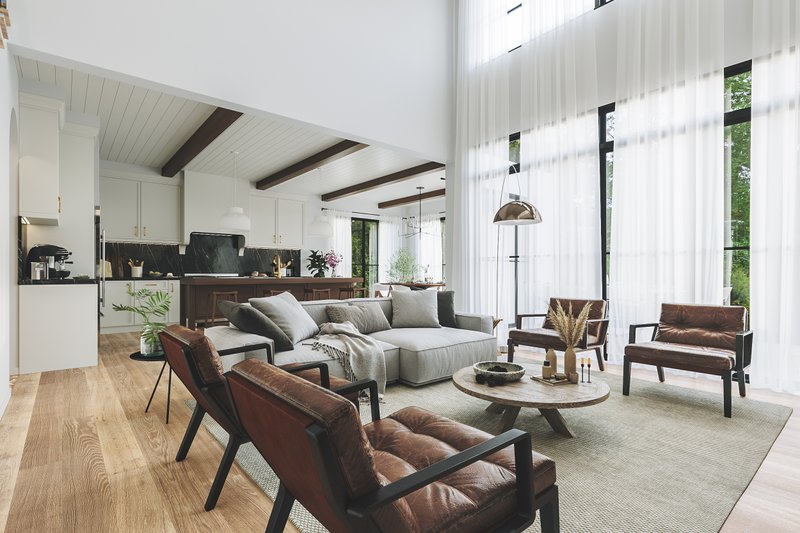 Home Plan - Interior - Family Room for Farmhouse House Plan #23-2781 - 3 bed, 2.5 bath