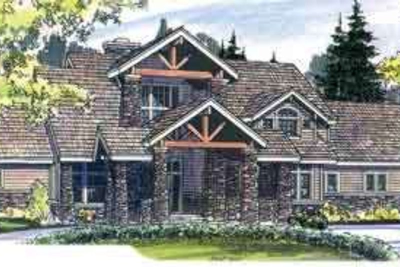 Architectural House Design - Craftsman Exterior - Front Elevation Plan #124-482