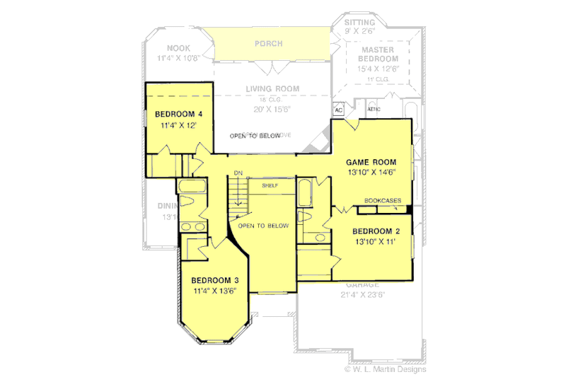 Dream House Plan - Floor Plan - Upper Floor for Traditional House Plan #20-188 - 4 bed, 3.5 bath