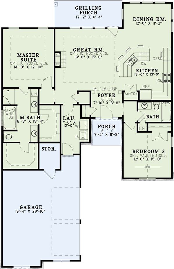 European Floor Plan - Main Floor Plan #17-1142