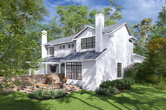 Exterior - Other Elevation 3 for Colonial House Plan #120-288 - 6 bed, 6 bath
