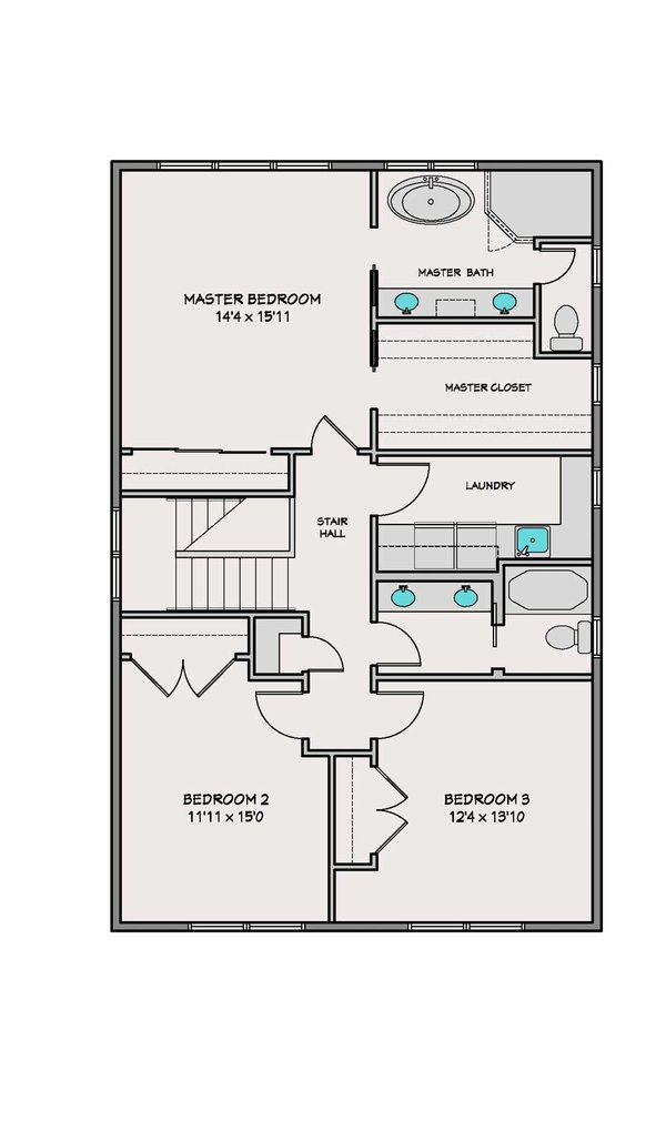 House Plan Design - Farmhouse Floor Plan - Upper Floor Plan #461-80