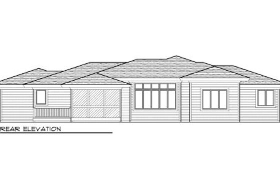 Exterior - Rear Elevation for Modern House Plan #70-1004 - 2 bed, 1.5 bath