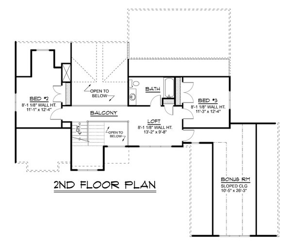 Dream House Plan - Floor Plan - Upper Floor for Modern House Plan #1064-454 - 3 bed, 2.5 bath