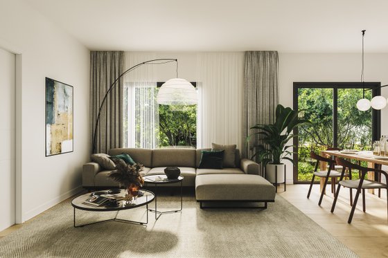 Interior - Family Room for Bungalow House Plan #23-2787 - 2 bed, 1 bath