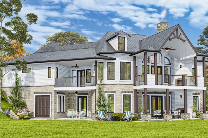 Home Plan - Exterior - Rear Elevation 1 for Craftsman House Plan #54-707 - 3 bed, 2 bath