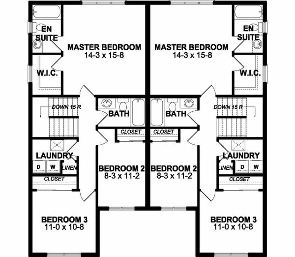 Home Plan - Craftsman Floor Plan - Upper Floor Plan #126-203