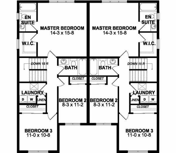 Dream House Plan - Craftsman Floor Plan - Upper Floor Plan #126-203