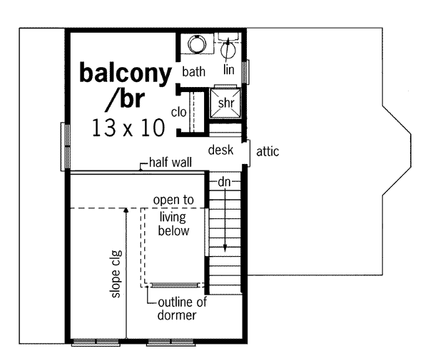 Home Plan - European Floor Plan - Upper Floor Plan #45-104